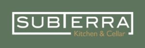 Logo for Subterra restaurant on green blackground